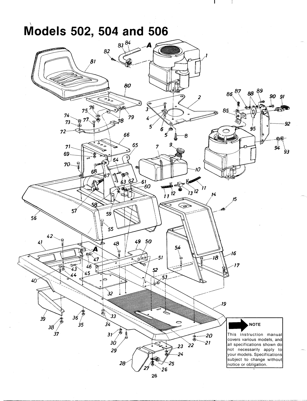 MTD 133-504A, 133-502A, 133-506A manual 