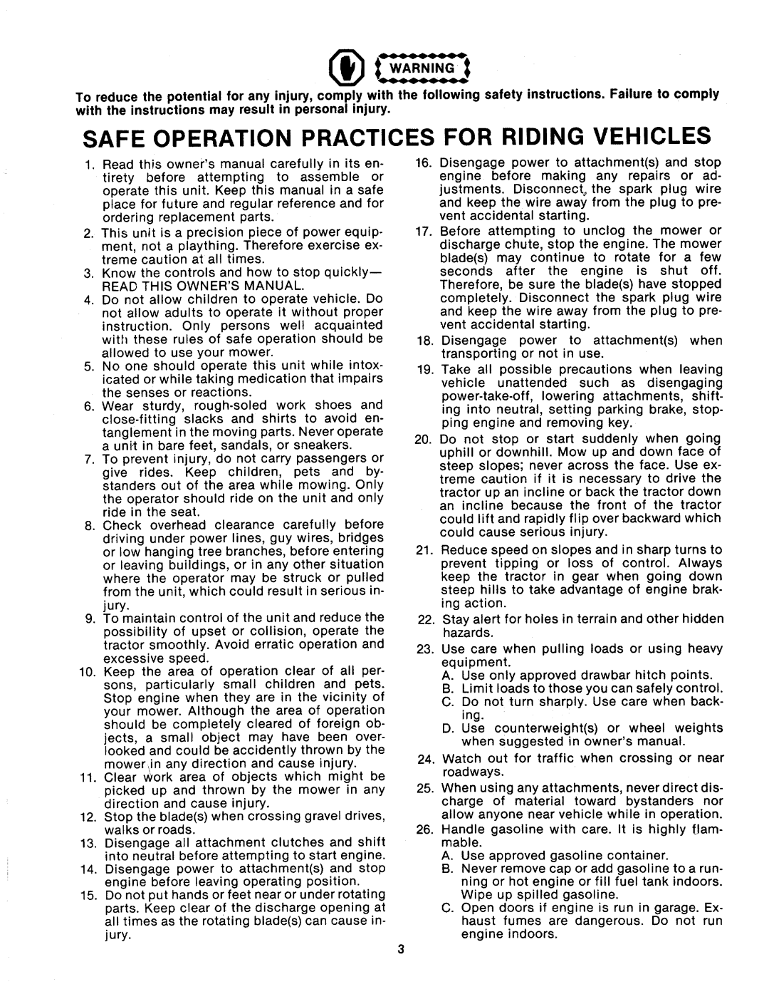 MTD 133-502A, 133-506A, 133-504A manual 