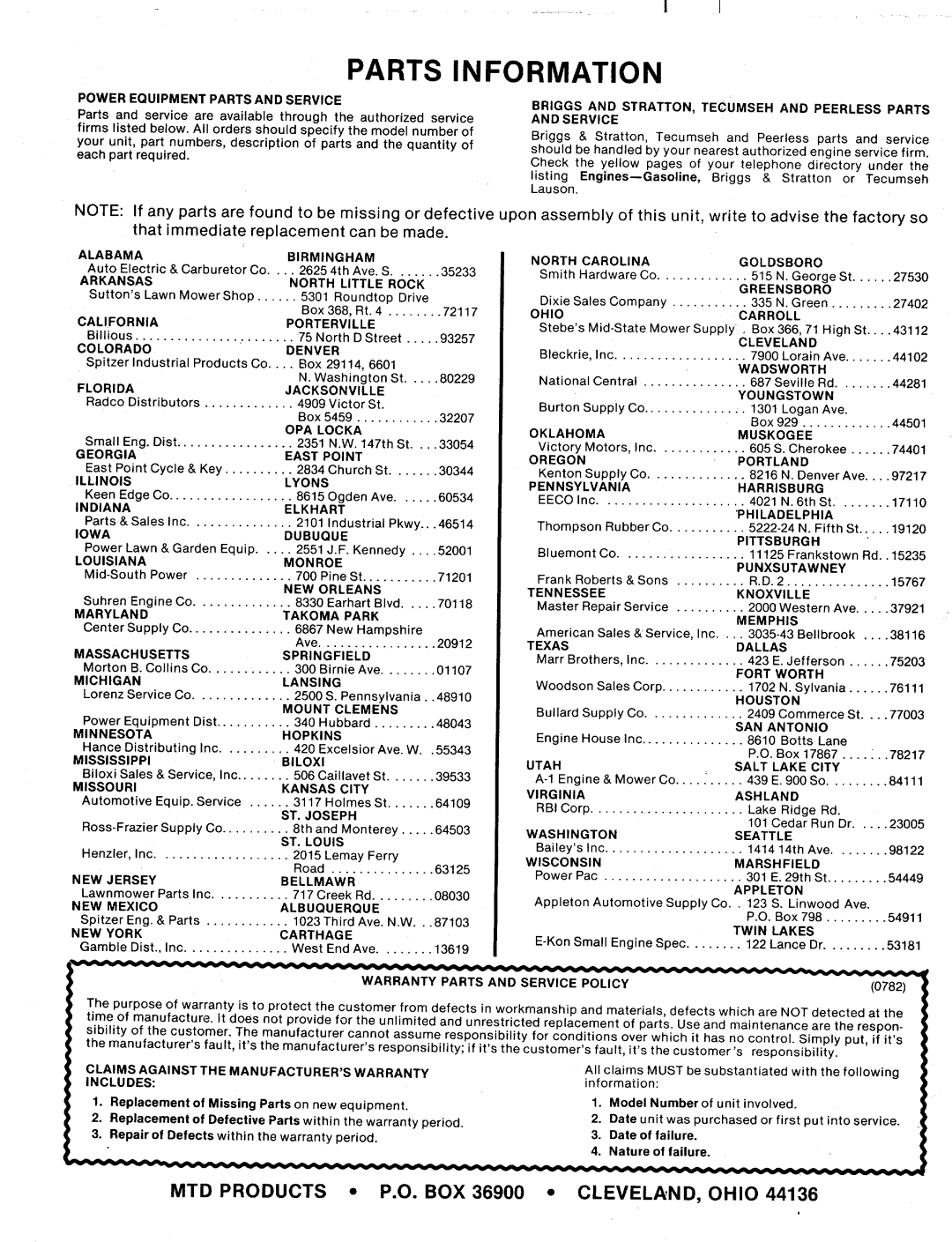 MTD 133-528A, 133-526A manual 