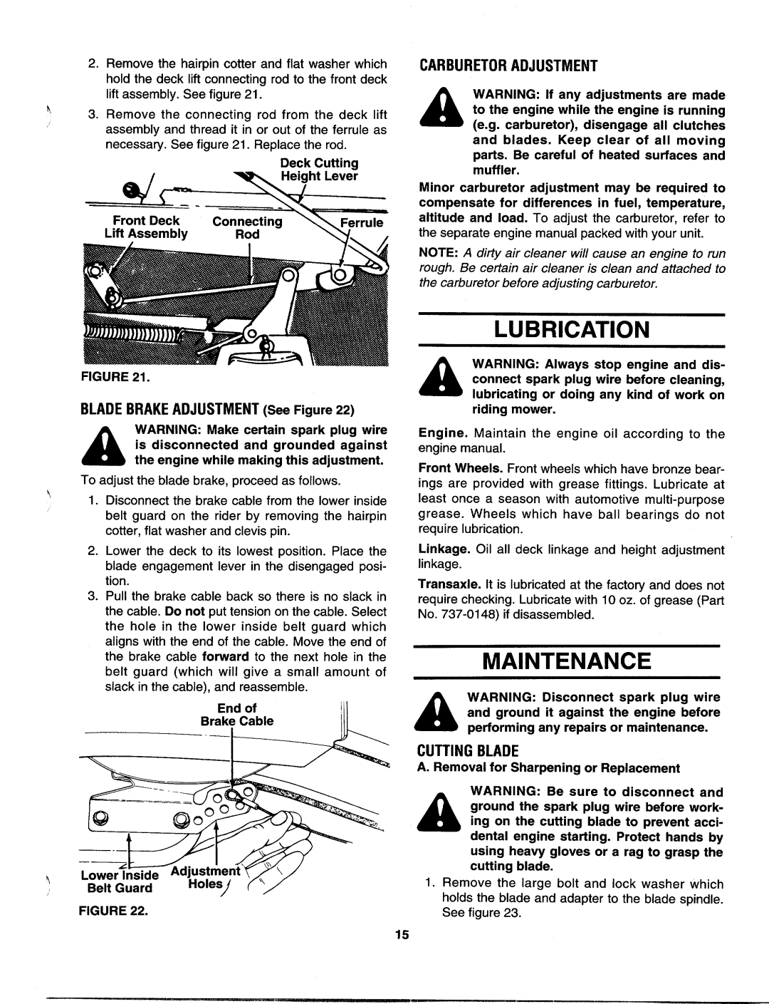 MTD 133A560B00, 133I561F000 manual 