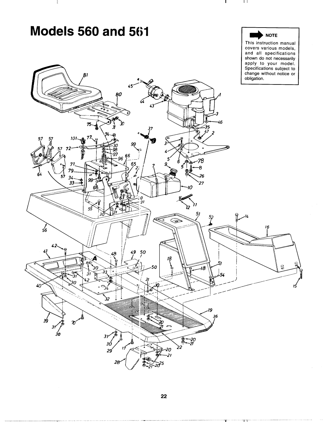 MTD 133I561F000, 133A560B00 manual 