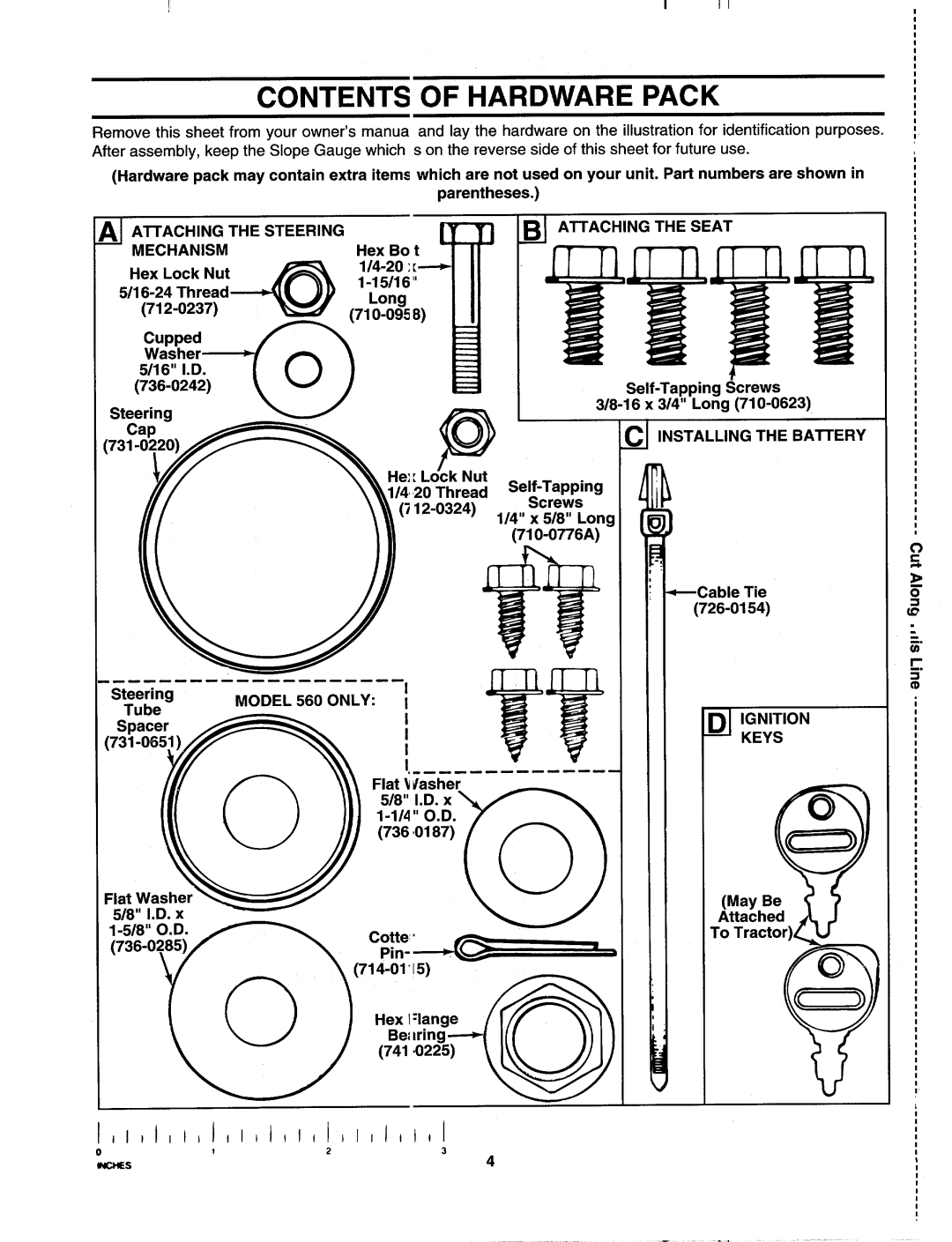 MTD 133I561F000, 133A560B00 manual 