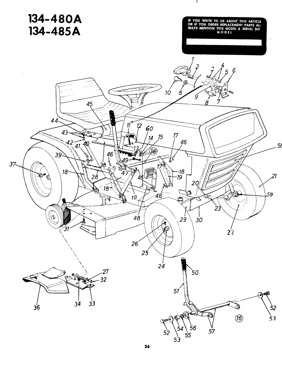 MTD 134-480A, 134-485A manual 