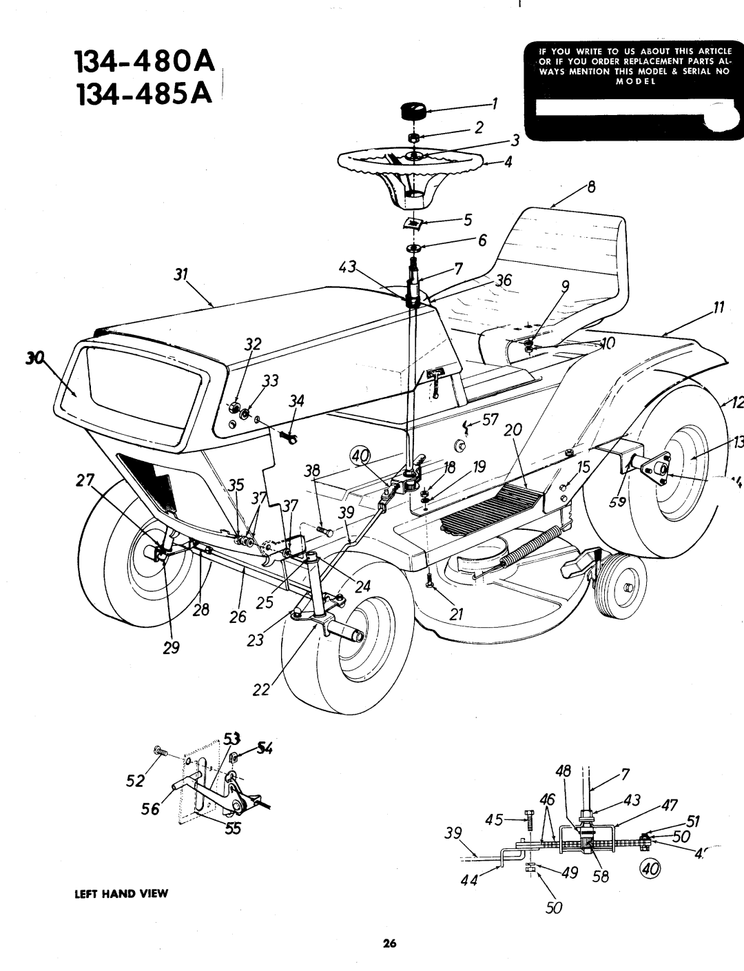 MTD 134-480A, 134-485A manual 