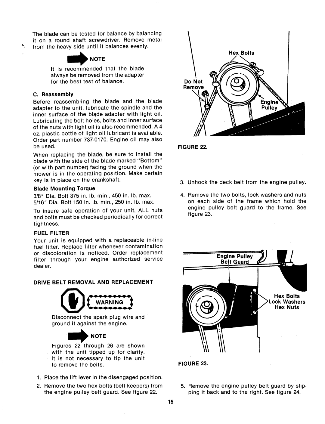 MTD 134-668-000, 134-698-000, 134-618-000, 134-638-000 manual 