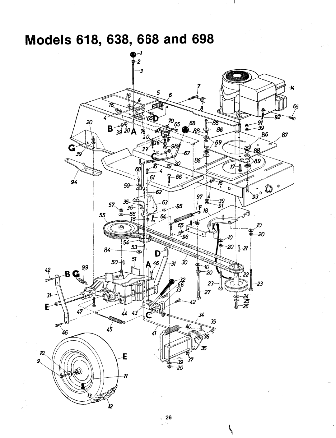 MTD 134-638-000, 134-698-000, 134-618-000, 134-668-000 manual 