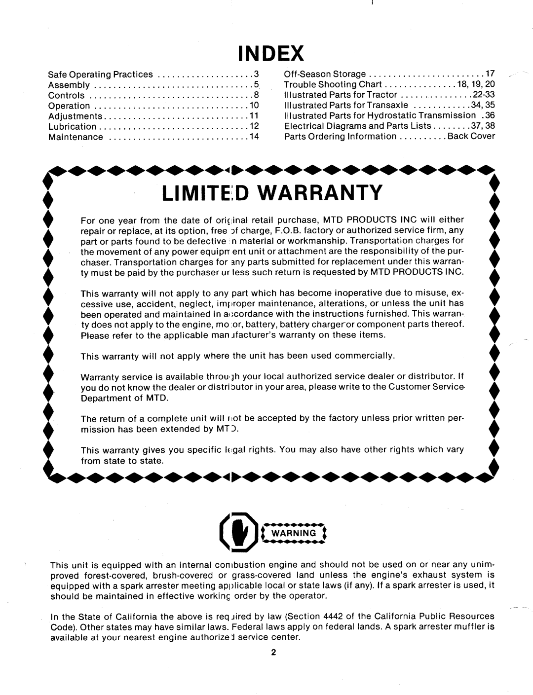 MTD 134-795-000, 134-785-000, 134-794-000, 134-786-000, 134-764-000, 134-796-000, 134-760-000, 134-784-000, 134-765-000 manual 