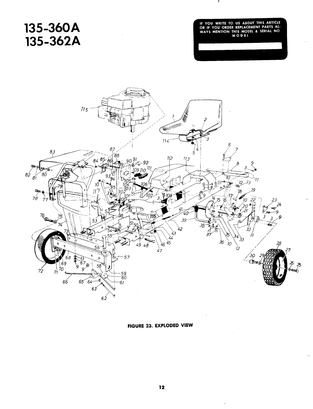 MTD 135-360A, 135-362A manual 