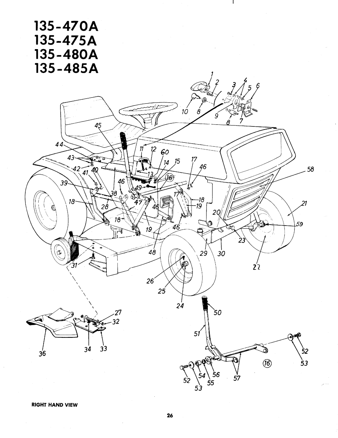 MTD 135-475A, 135-470A, 135-480A, 135-485A manual 