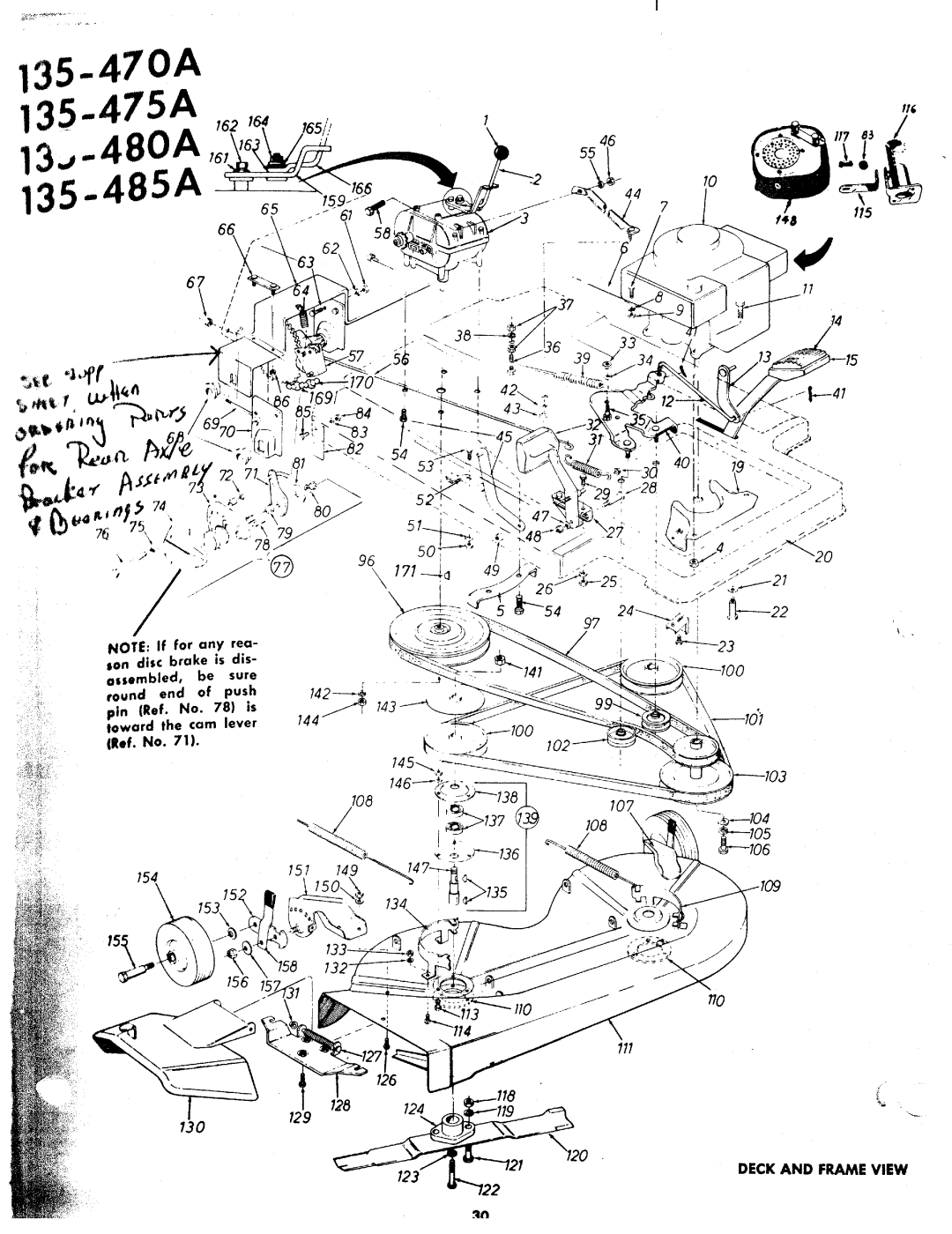 MTD 135-475A, 135-470A, 135-480A, 135-485A manual 