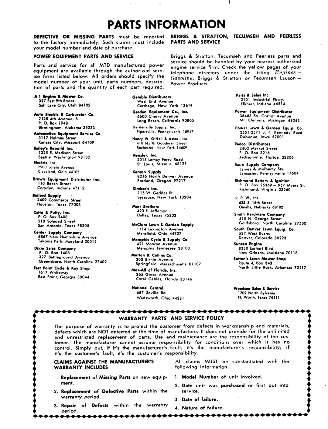 MTD 135-495A, 135-497A manual 