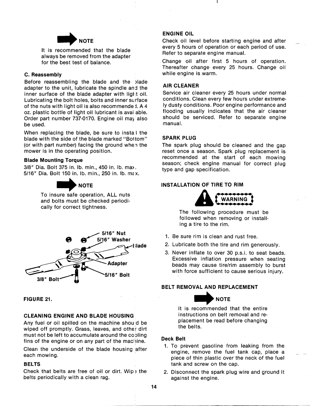 MTD 135-501-000, 135-511-000, 135-500-000, 135-510-000 manual 