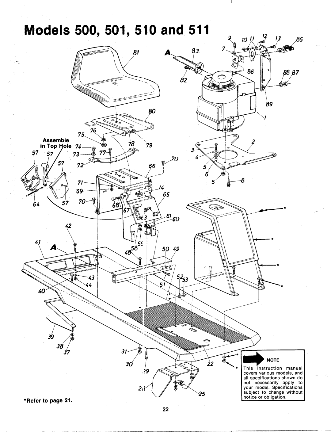 MTD 135-501-000, 135-511-000, 135-500-000, 135-510-000 manual 