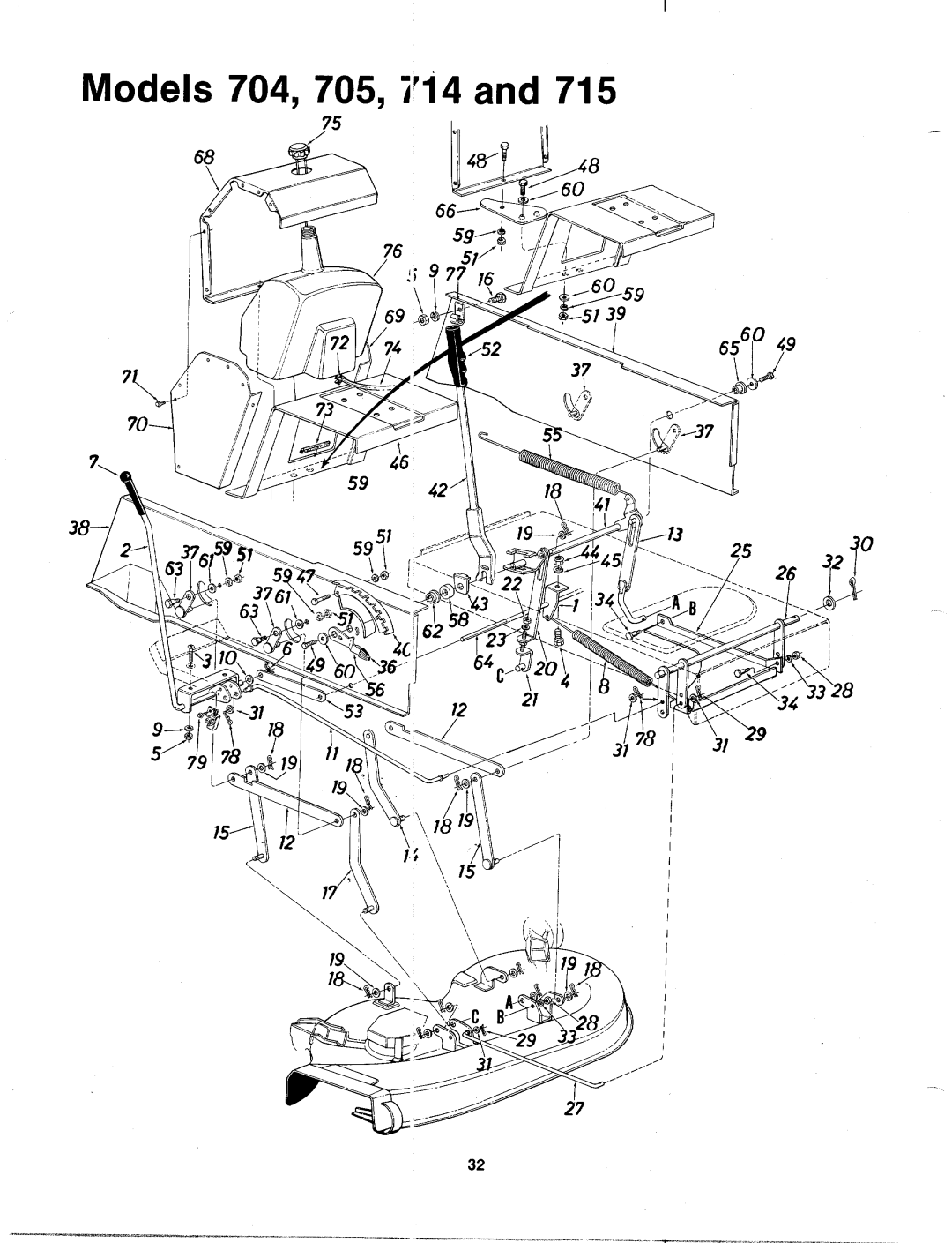 MTD 135-715-000, 135-714-000, 135-705-000, 135-704-000 manual 