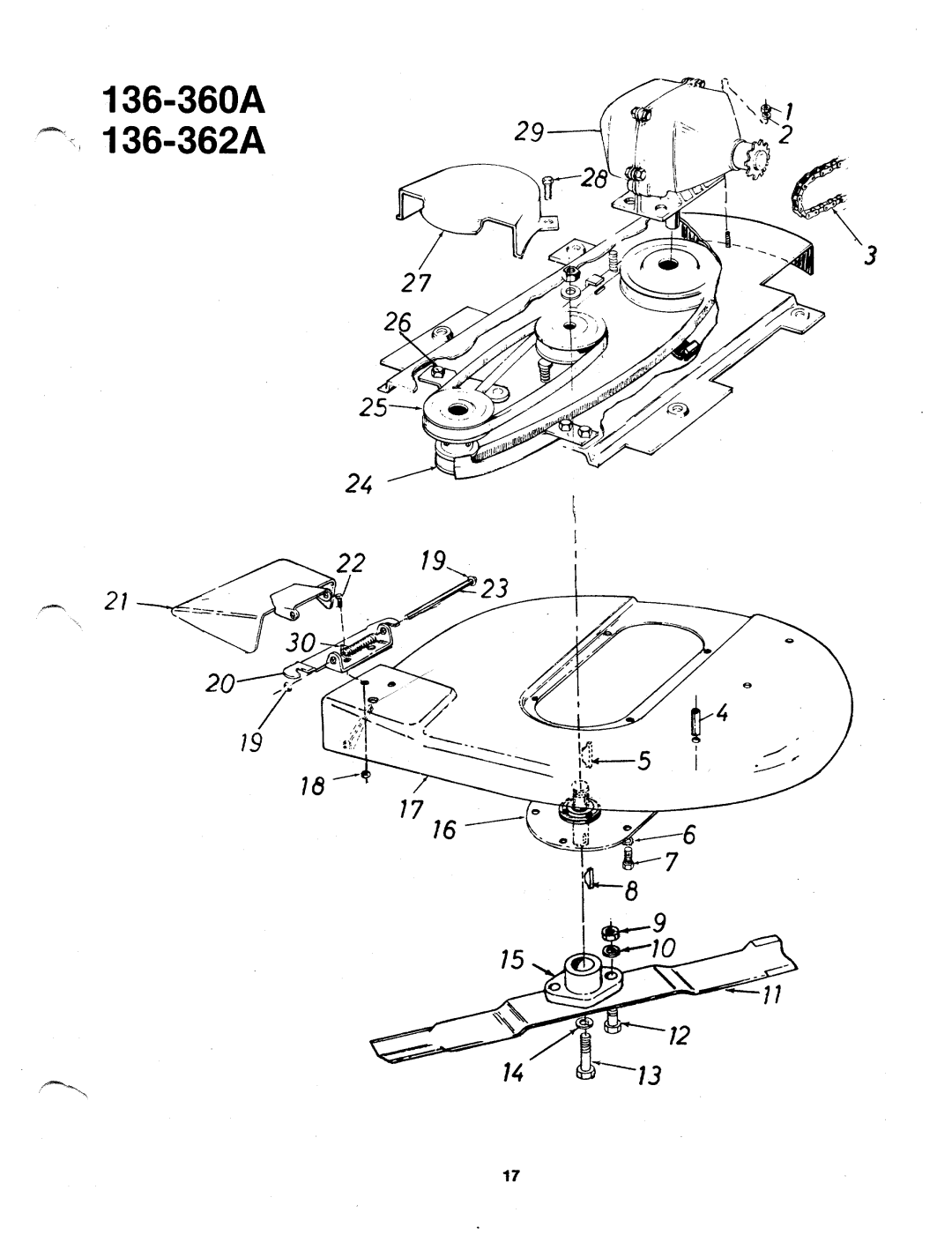 MTD 136-362A, 136-360A manual 