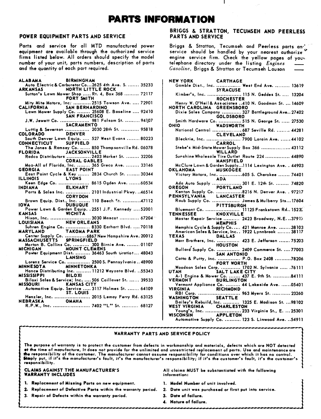 MTD 136-362A, 136-360A manual 