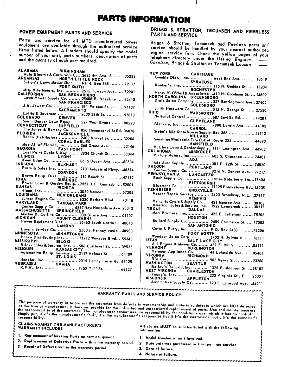 MTD 136-390A, 136-395A manual 