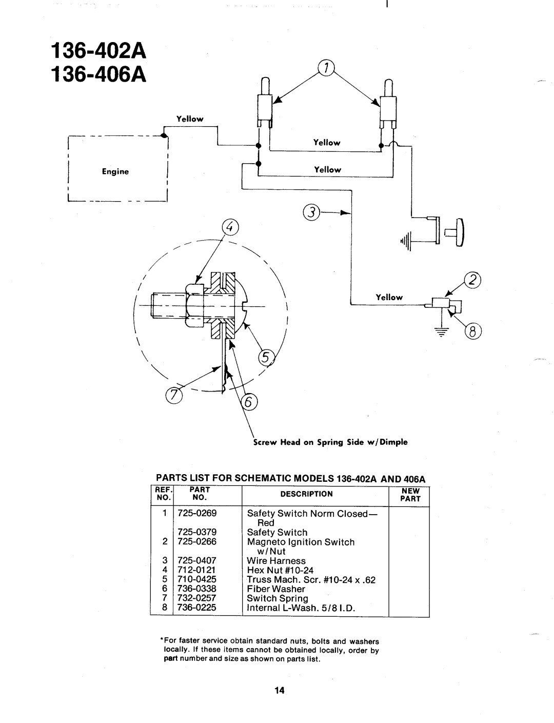 MTD 136-402A, 136-406A manual 