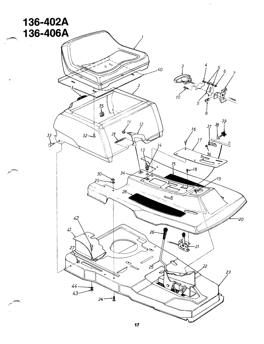 MTD 136-406A, 136-402A manual 