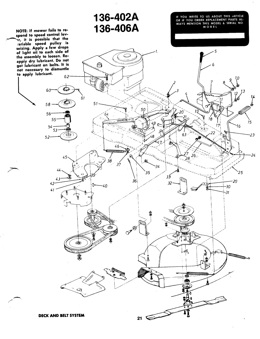 MTD 136-406A, 136-402A manual 