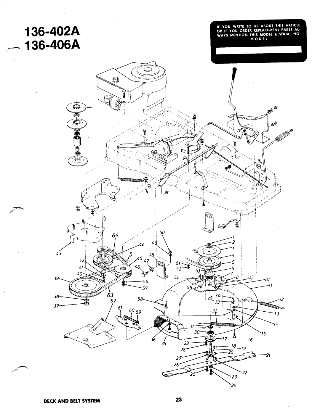 MTD 136-406A, 136-402A manual 