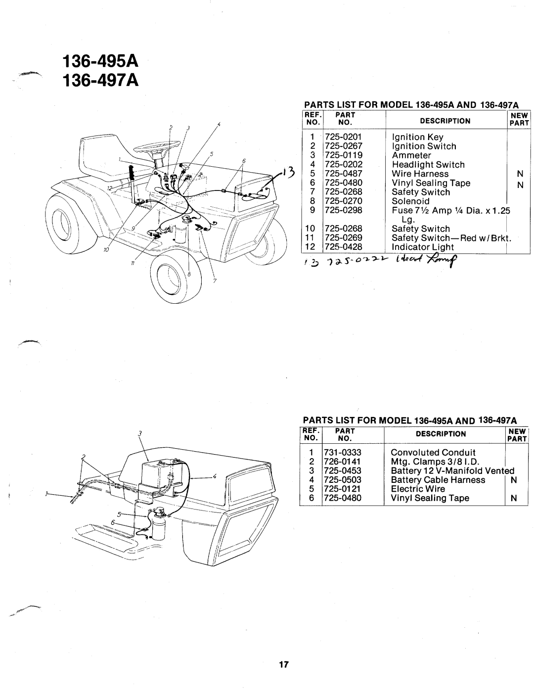 MTD 136-497A, 136-495A manual 