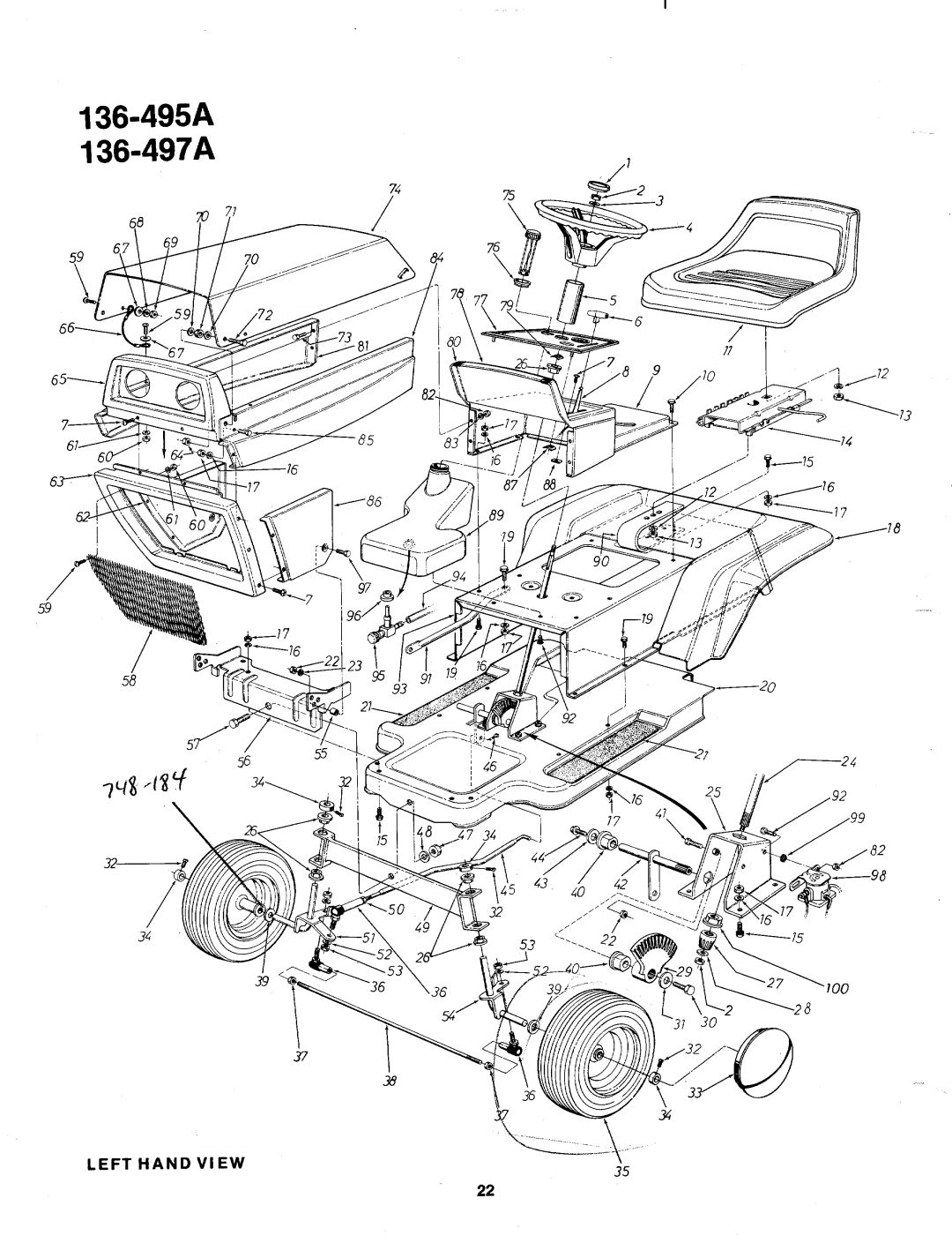 MTD 136-495A, 136-497A manual 