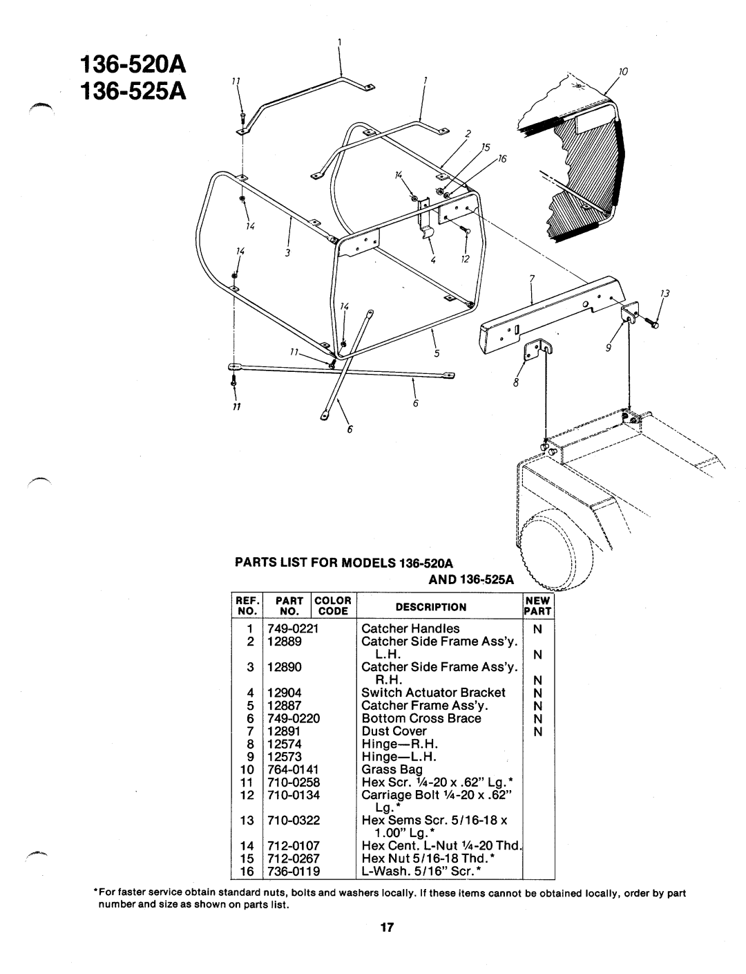 MTD 136-525A, 136-520A manual 