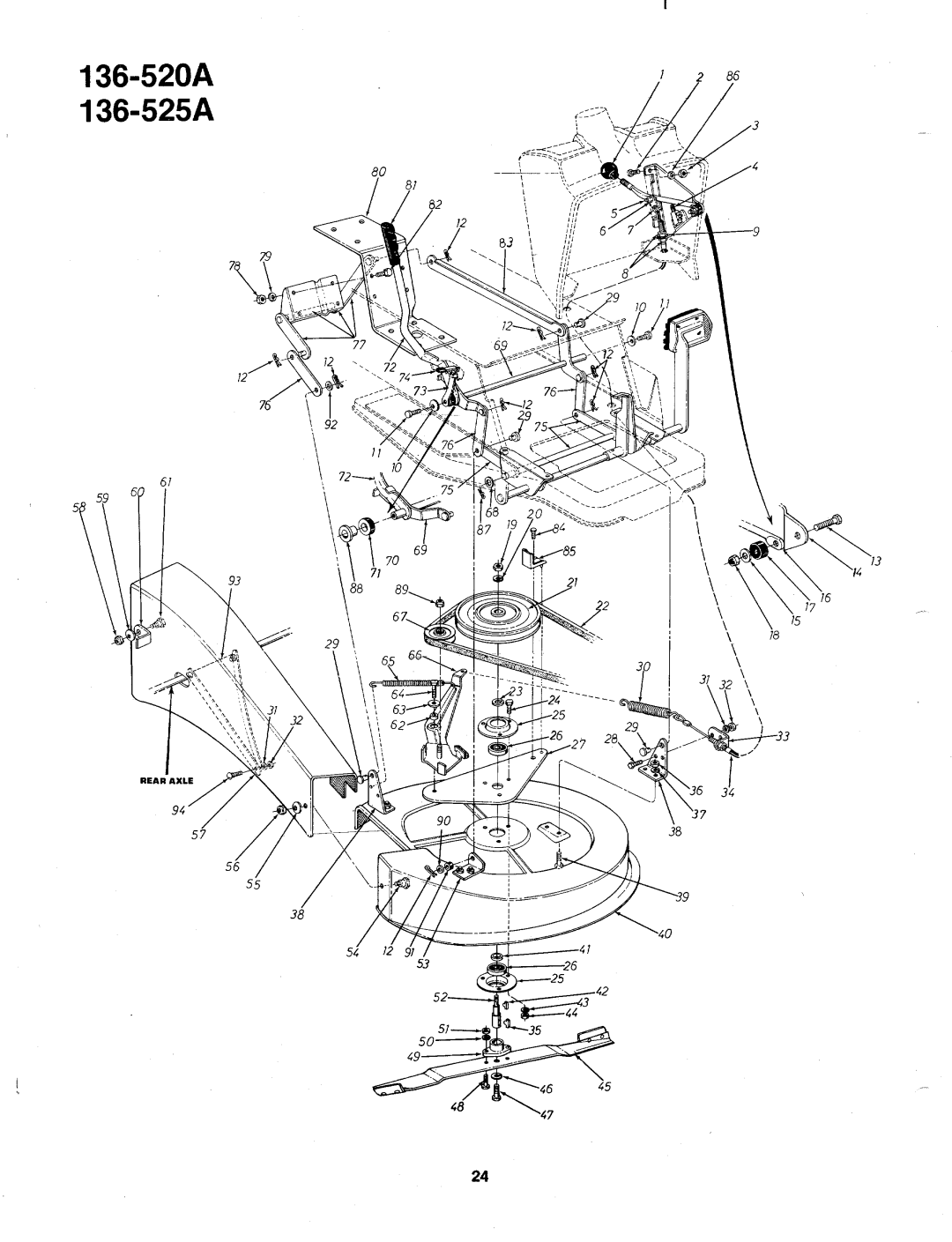 MTD 136-520A, 136-525A manual 