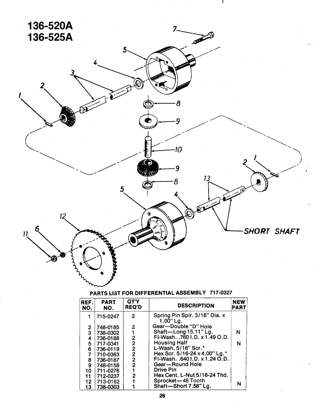 MTD 136-520A, 136-525A manual 