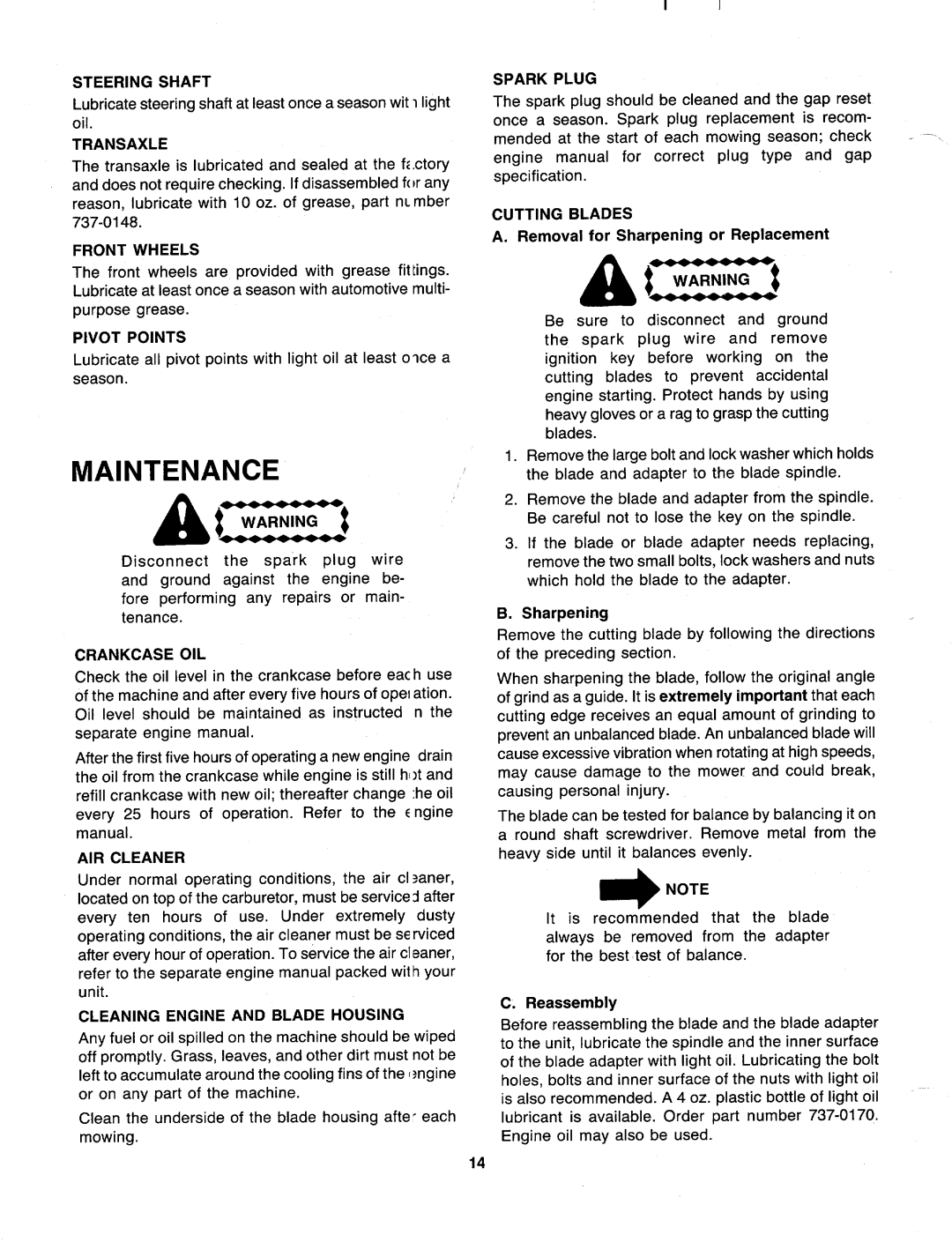 MTD 136-703-000, 136-704-000, 136-702-000, 136-701-000, 136-706-000, 136-705-000, 136-700-000 manual 