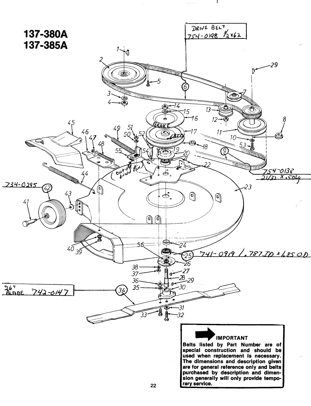 MTD 137-385A, 137-380-300, 137-380A, 137-385-300 manual 