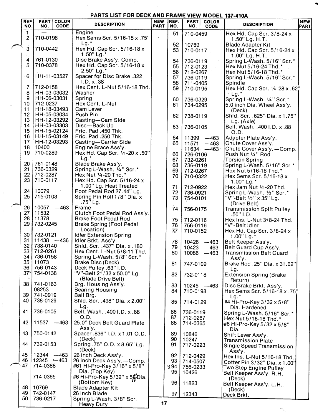 MTD 137-410A, 137-410-300 manual 