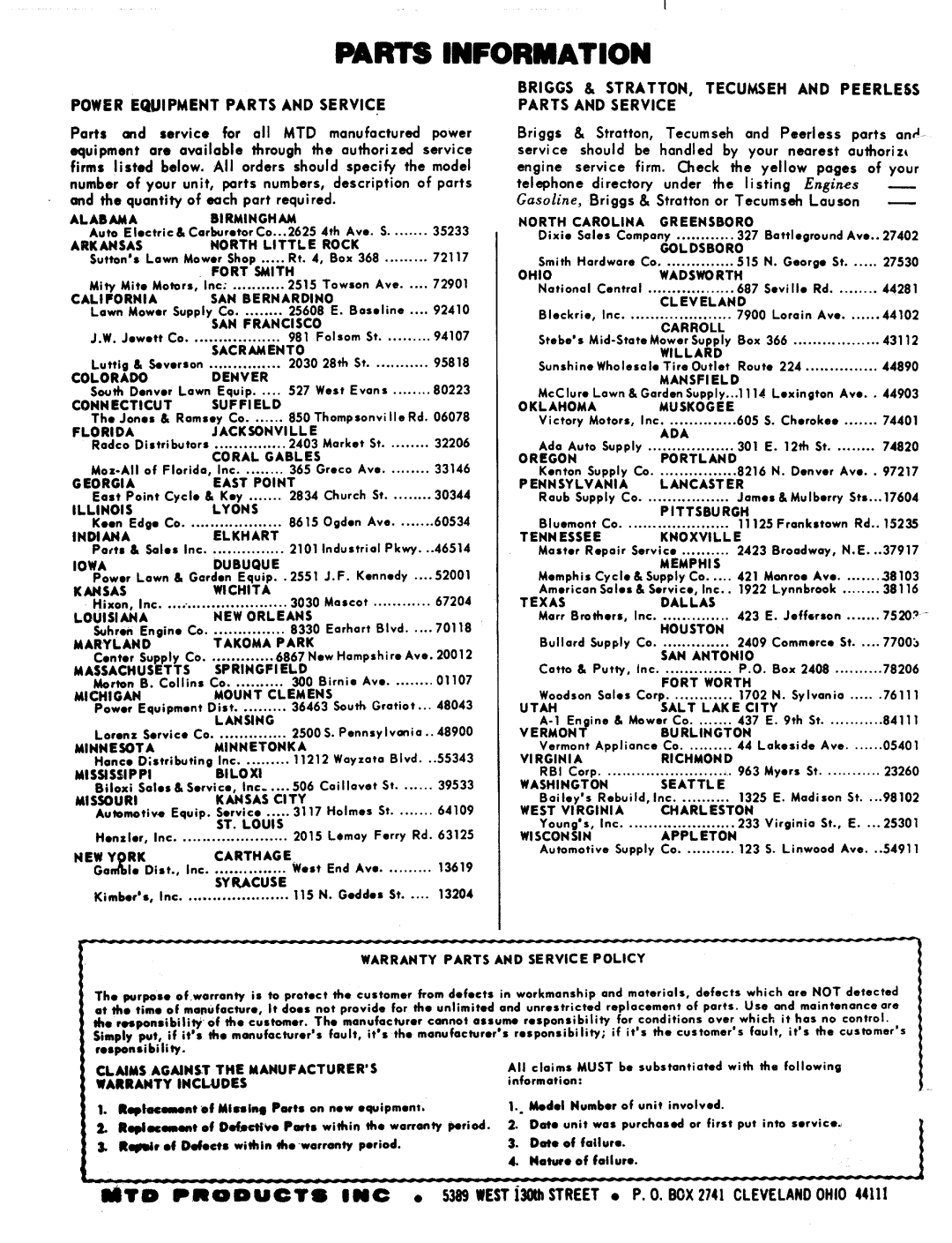 MTD 137-410A, 137-410-300 manual 