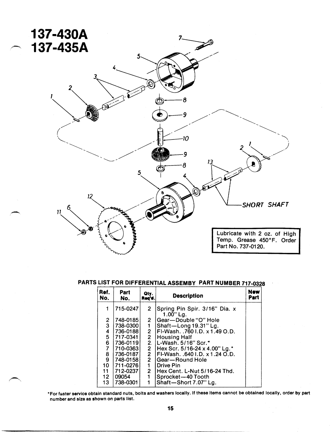 MTD 137-435-300, 137-430A, 137-435A, 137-430-300 manual 