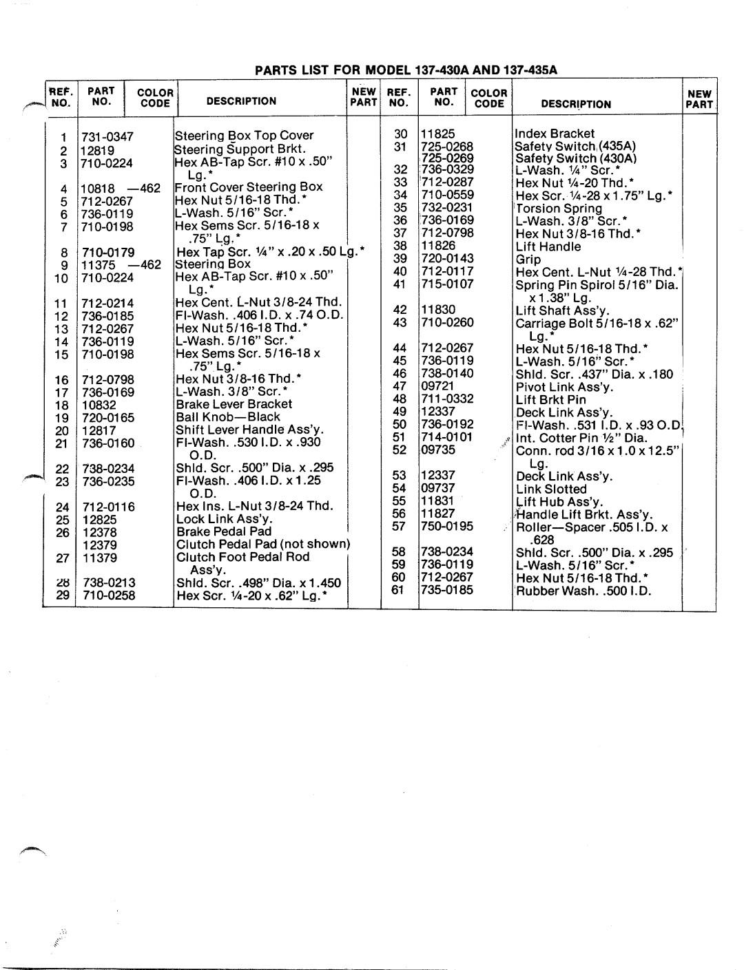 MTD 137-435A, 137-430A, 137-430-300, 137-435-300 manual 