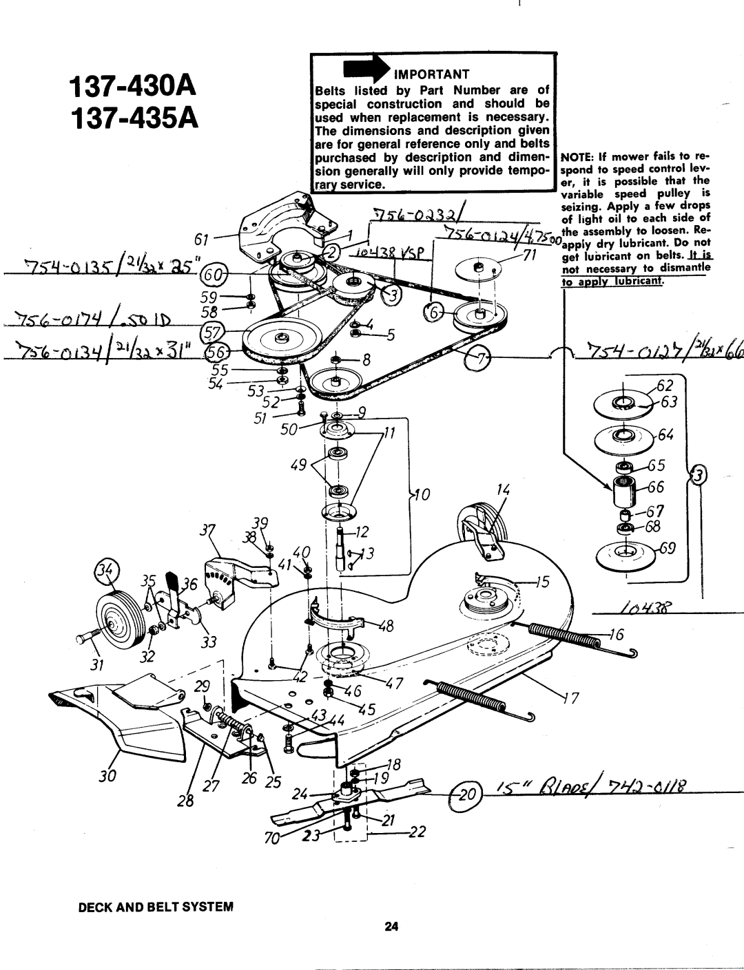 MTD 137-430A, 137-435A, 137-430-300, 137-435-300 manual 