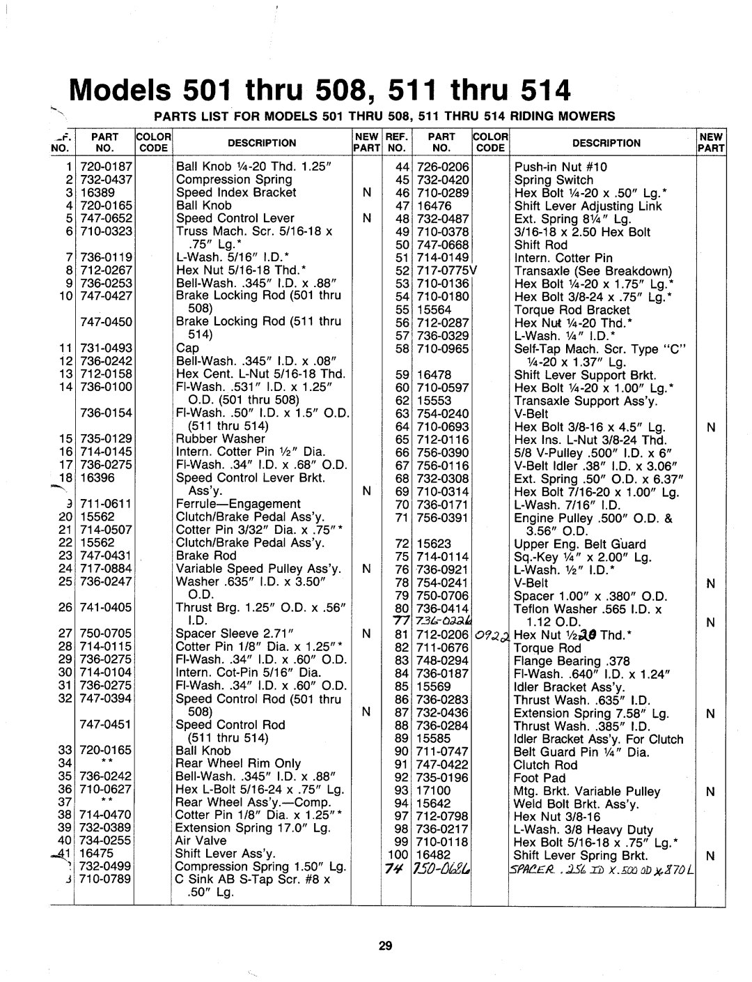 MTD 137-501-000, 137-508-000, 137-514-000, 137-511-000 manual 