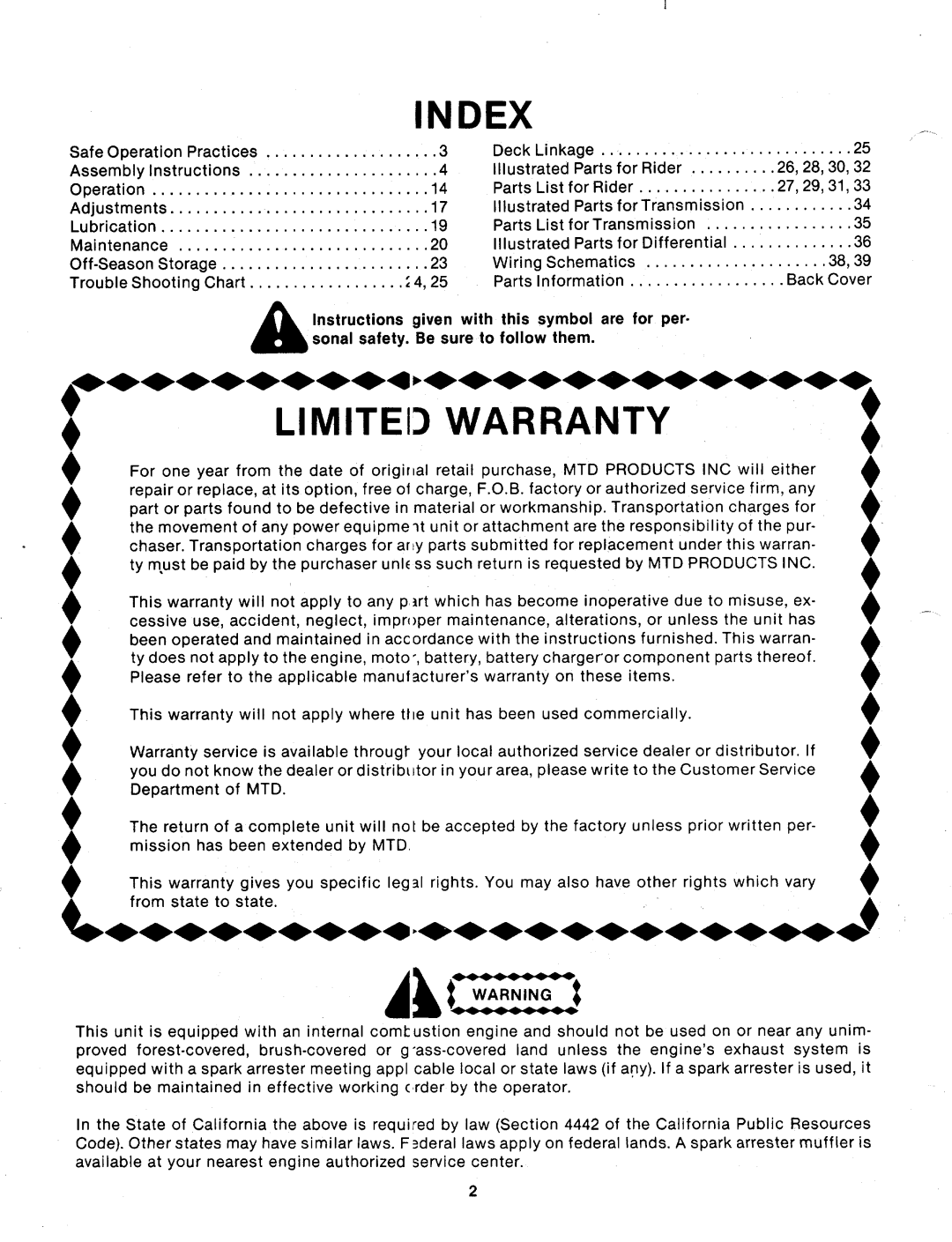 MTD 137-527-000, 137-529-000, 137-528-000, 137-526-000 manual 