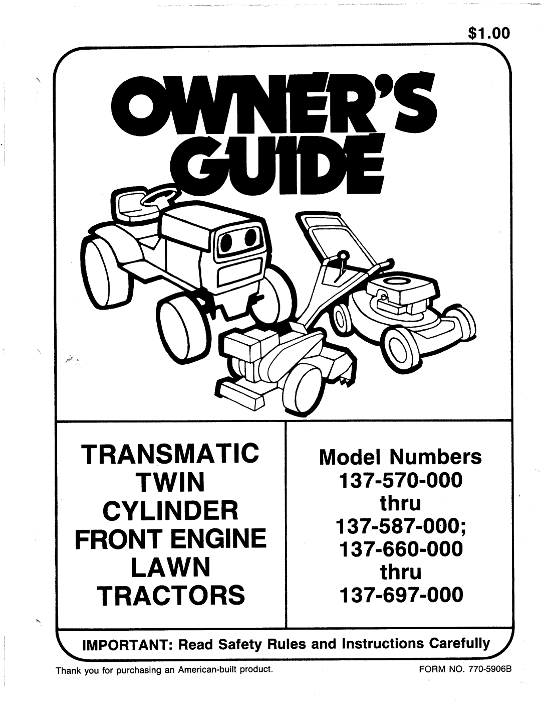 MTD 137-570-000, 137-587-000, 137-660-000, 137-697-000 manual 