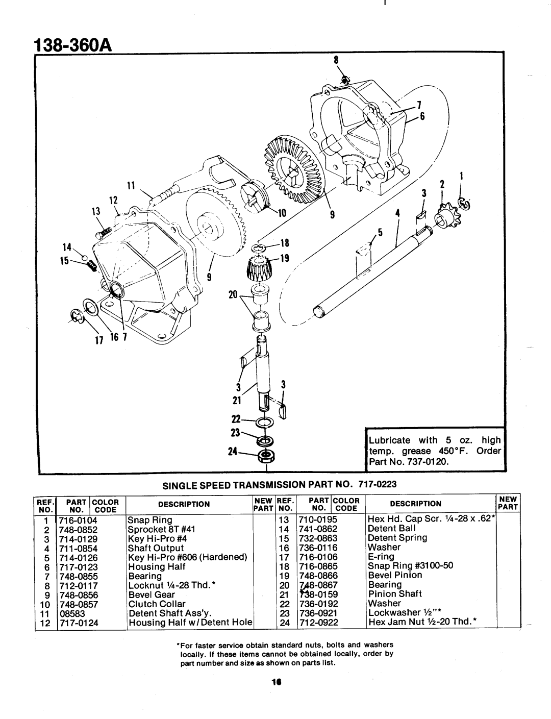 MTD 138-360A manual 