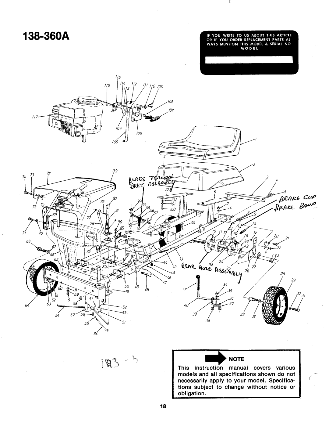 MTD 138-360A manual 