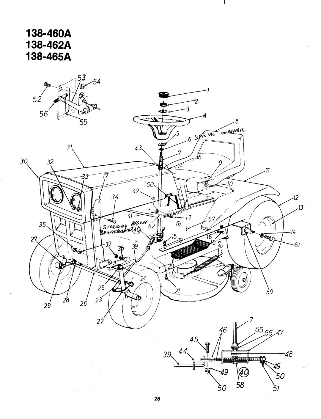 MTD 138-460A, 138-465A, 138-462A manual 