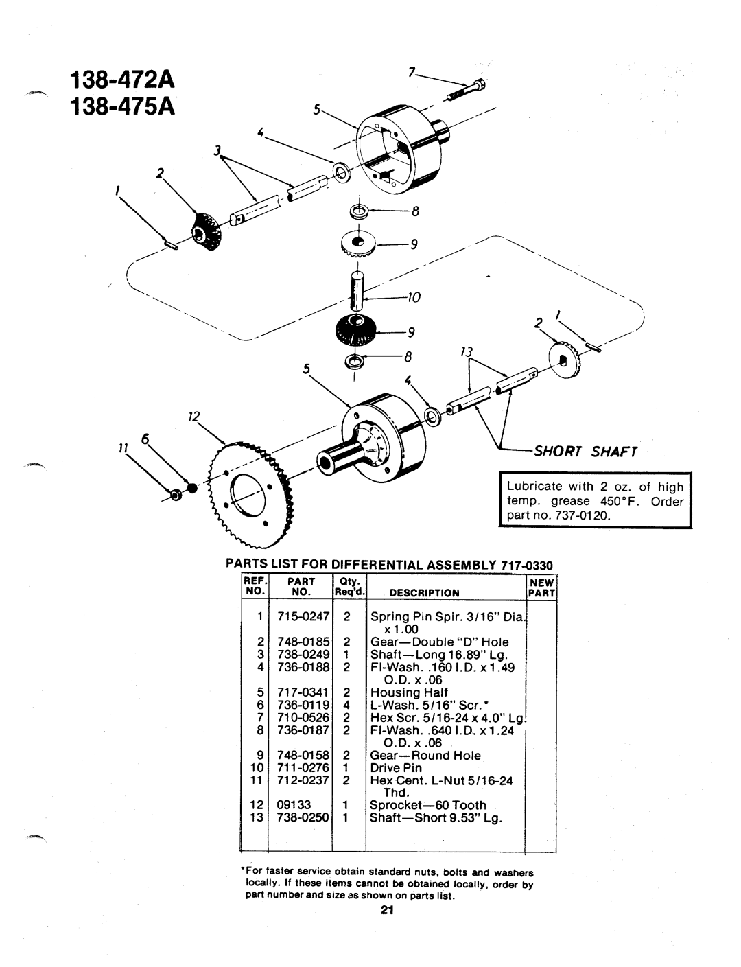 MTD 138-472A, 138-475A manual 