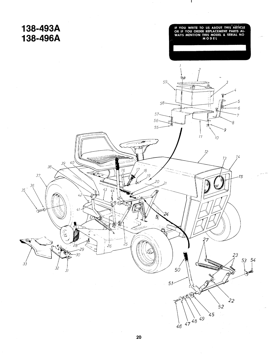 MTD 138-496A, 138-493A manual 