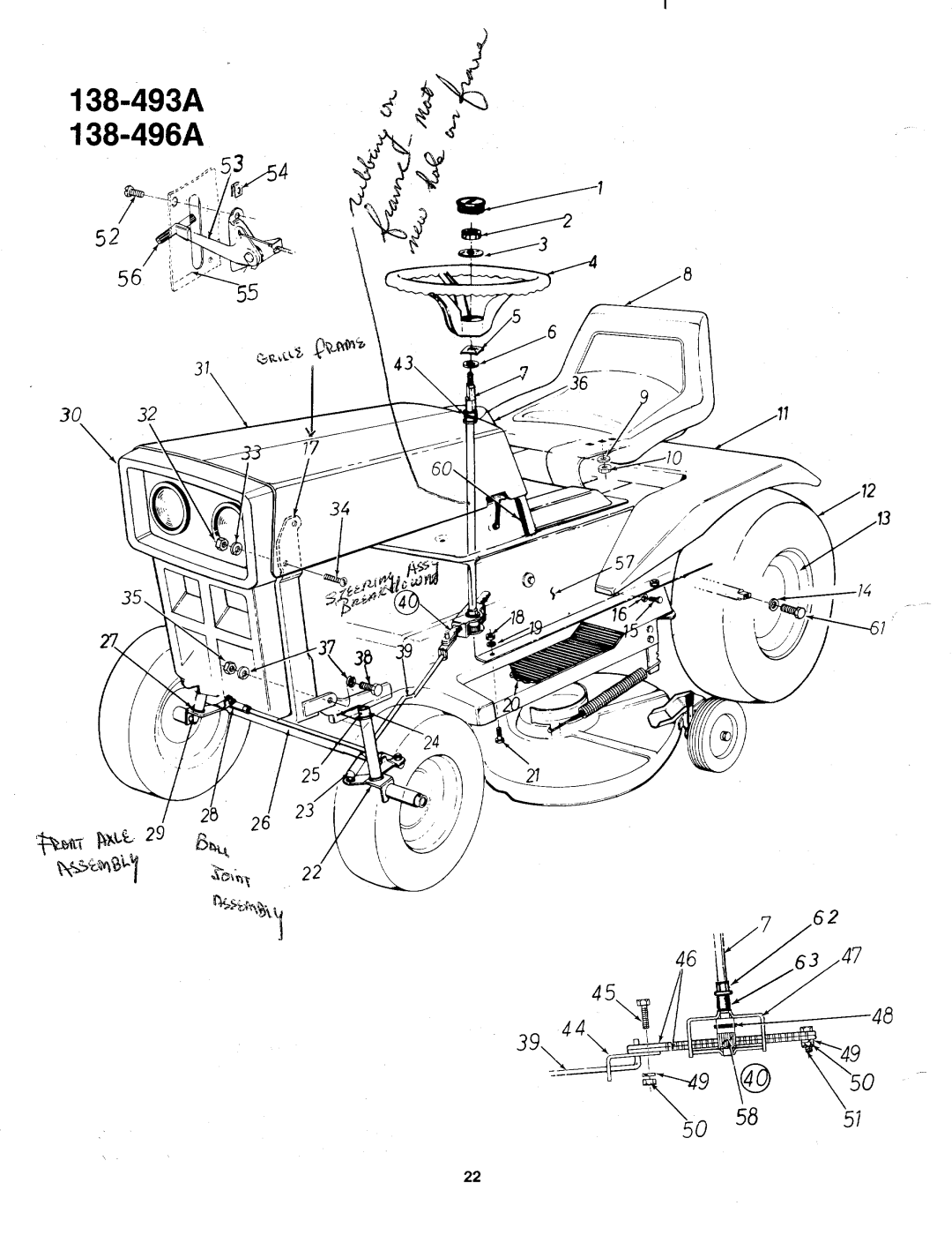 MTD 138-496A, 138-493A manual 