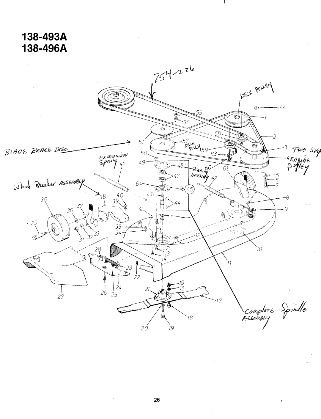 MTD 138-496A, 138-493A manual 