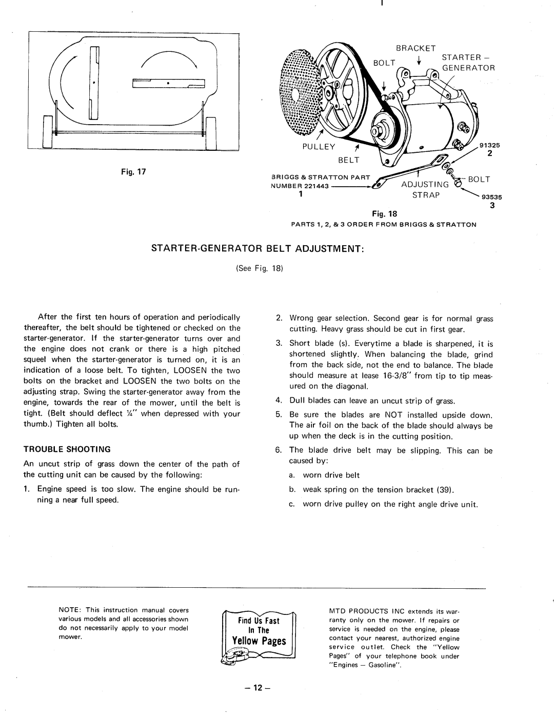 MTD 140-669, 140-659, 190-651 manual 