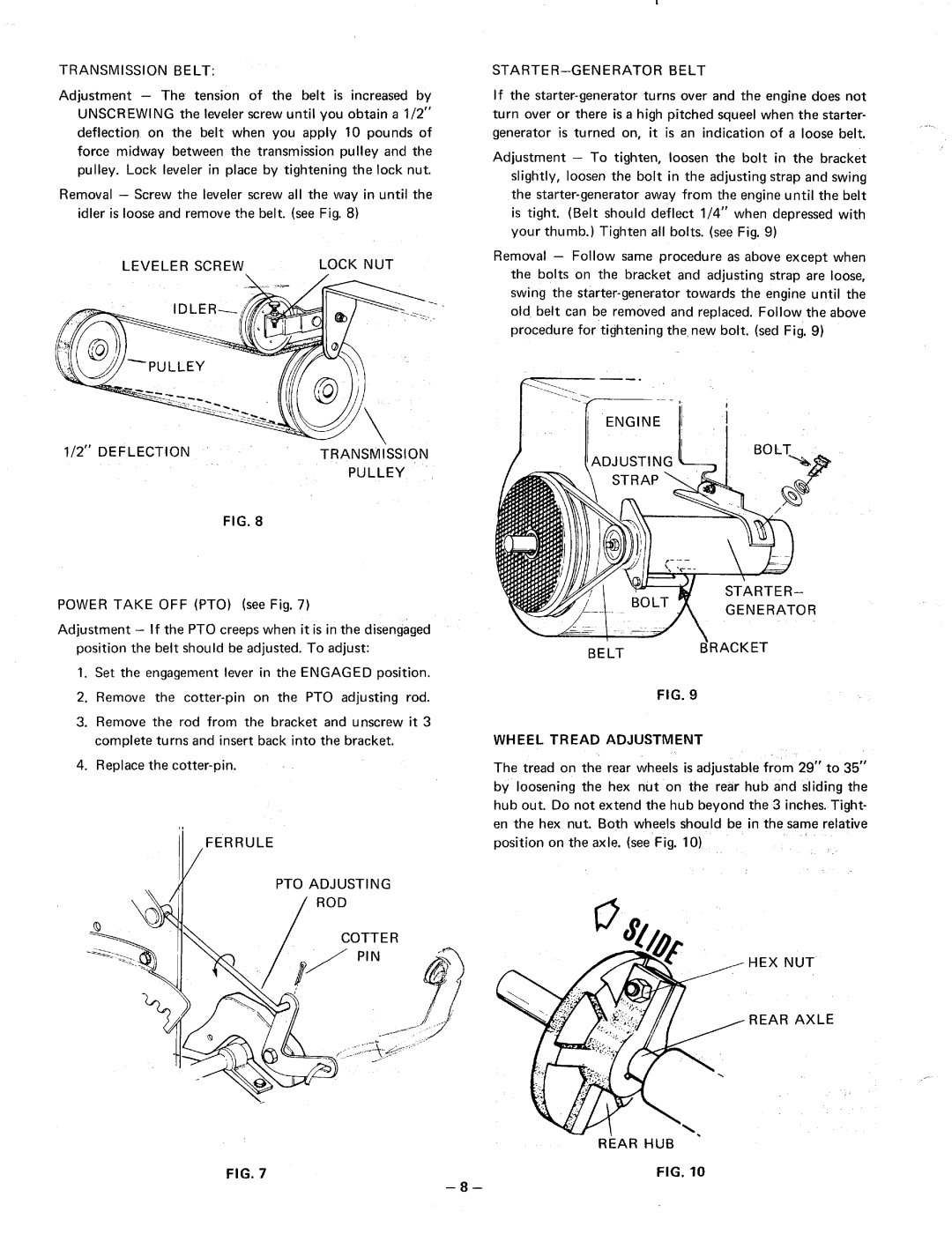 MTD 140-960 14 H.P, 140-760 10 H.P manual 