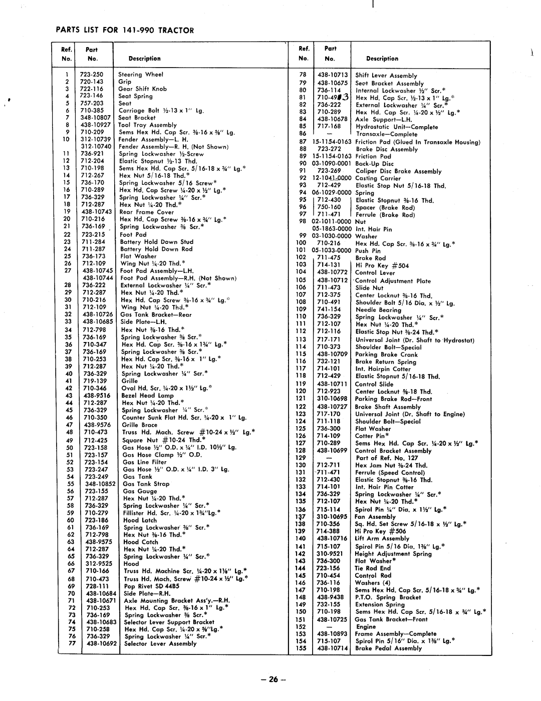 MTD 141-990 manual 